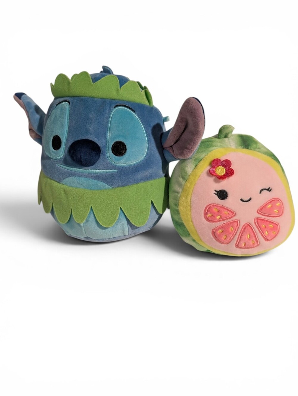 SQUISHMALLOWS Stitch Guava Set 2-Piece Plush Stuffies Blue Pink Green